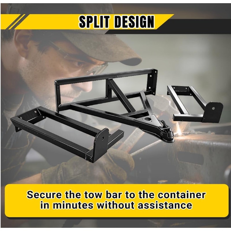 Shipping Container Tow Bar Kit (100.2 Inches) for 20'/40' Containers Upgrade High-Strength