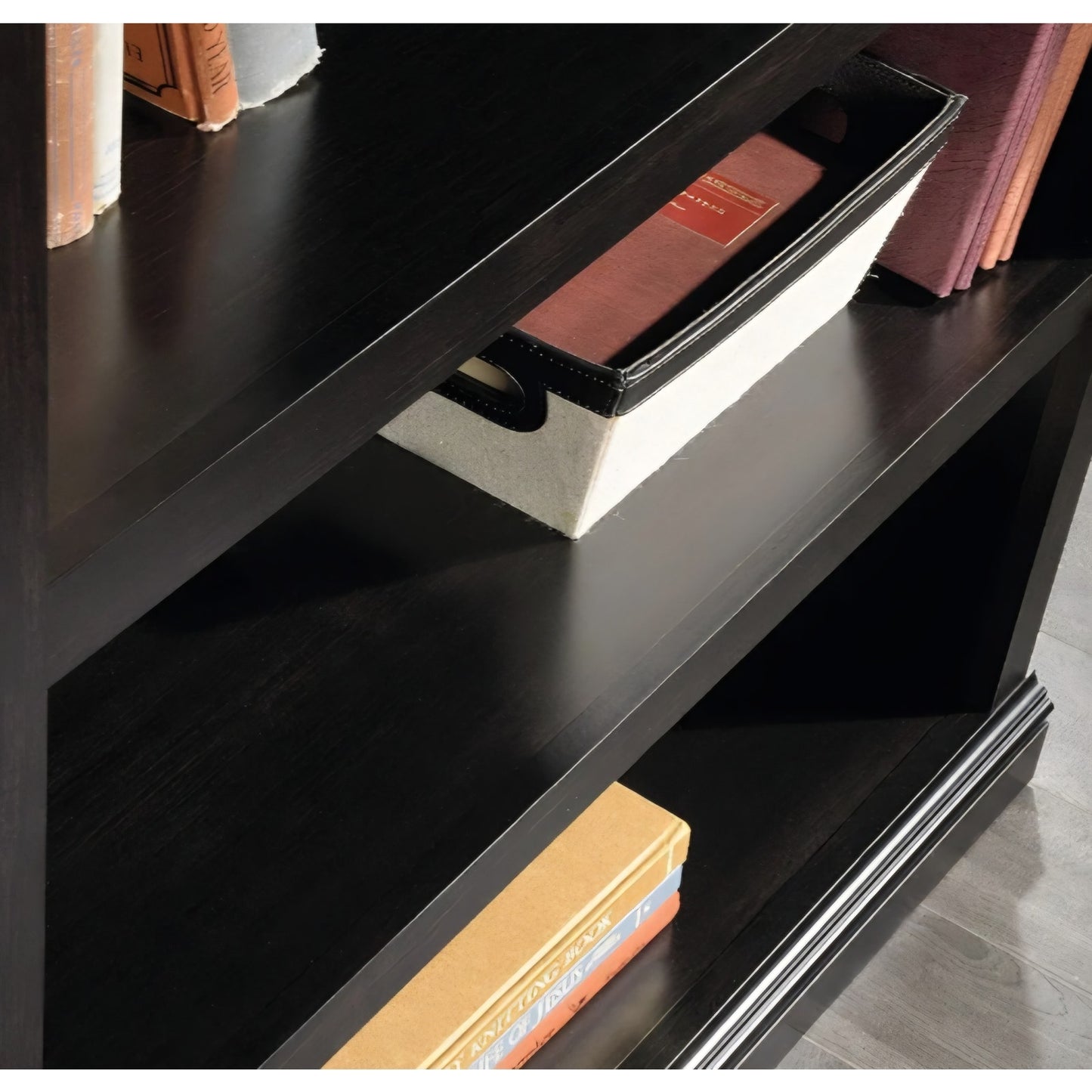 Sauder 3 Tier Book Shelf Wooden Bookcase Multipurpose Bookshelf for Home Office, Living Room,