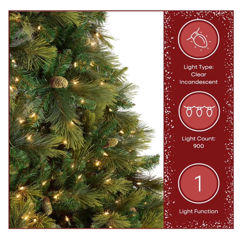 National Tree Company 9ft Pre-Lit Carolina Pine Artificial Christmas Tree