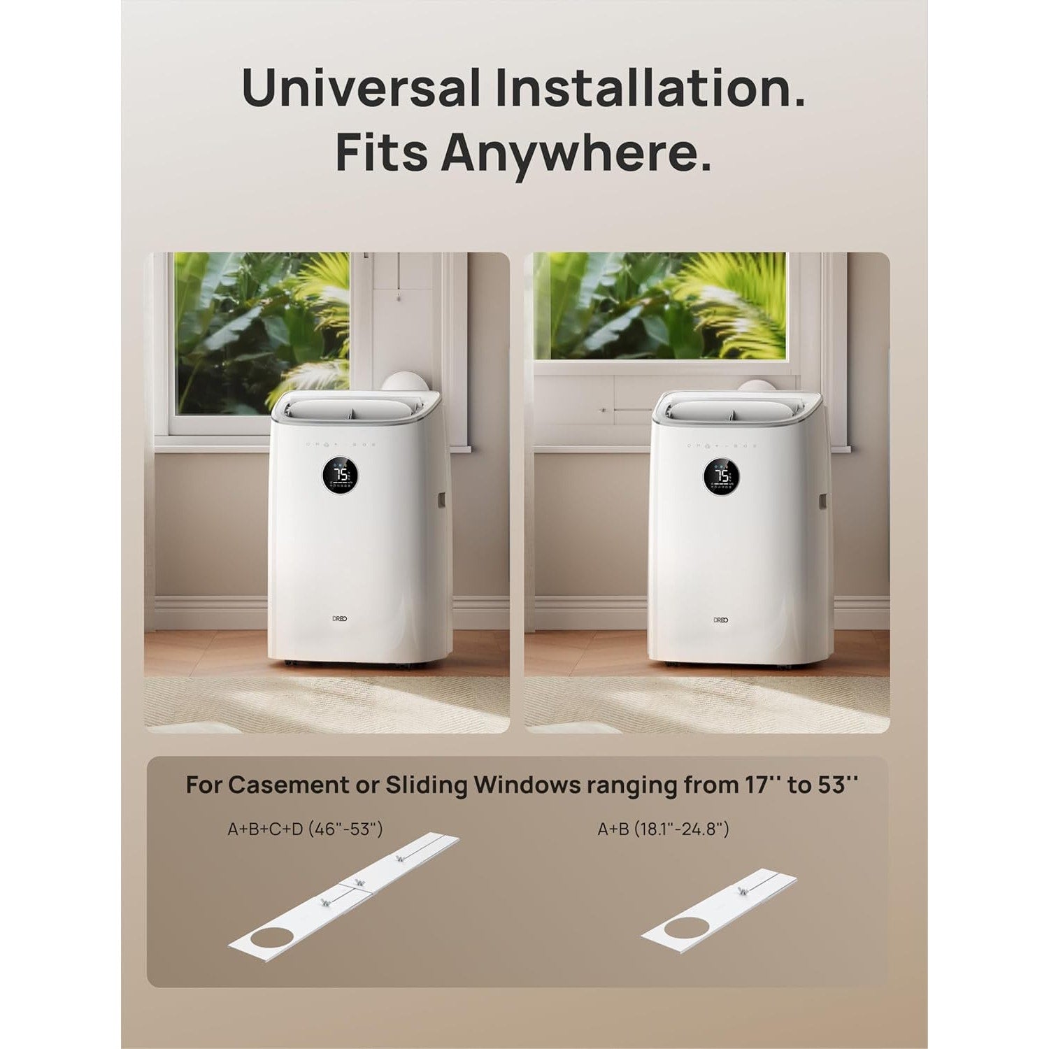 DREO Portable Air Conditioner 319S, 10000 BTU ASHRAE, 6000 BTU DOE, APP/Voice/Remote,  Room Indoors