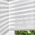 (59" W X 47" H, White) Persilux Cordless Zebra Blinds for Windows