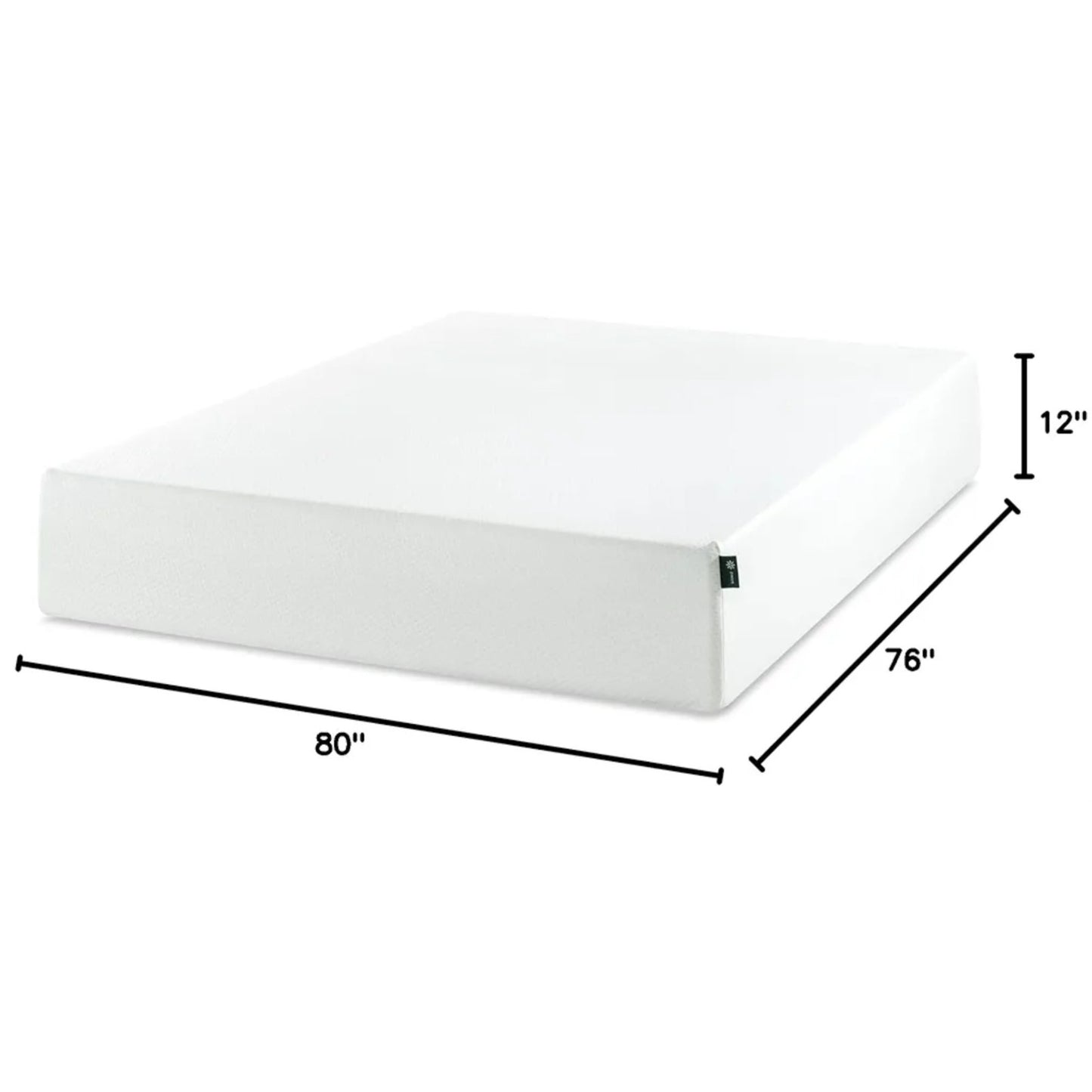 ZINUS 12 Inch Green Tea Memory Foam Mattress [New Version], King, Fiberglass free, Medium Firm Feel