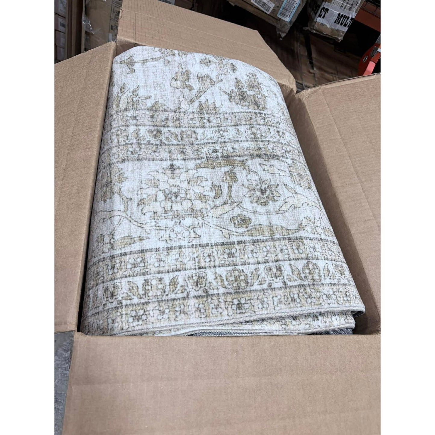 Loloi Chris Loves Julia Louisa Collection LOI-03 Taupe/Ivory 7'-10" x 10' .38" Pile Height, Area Rug
