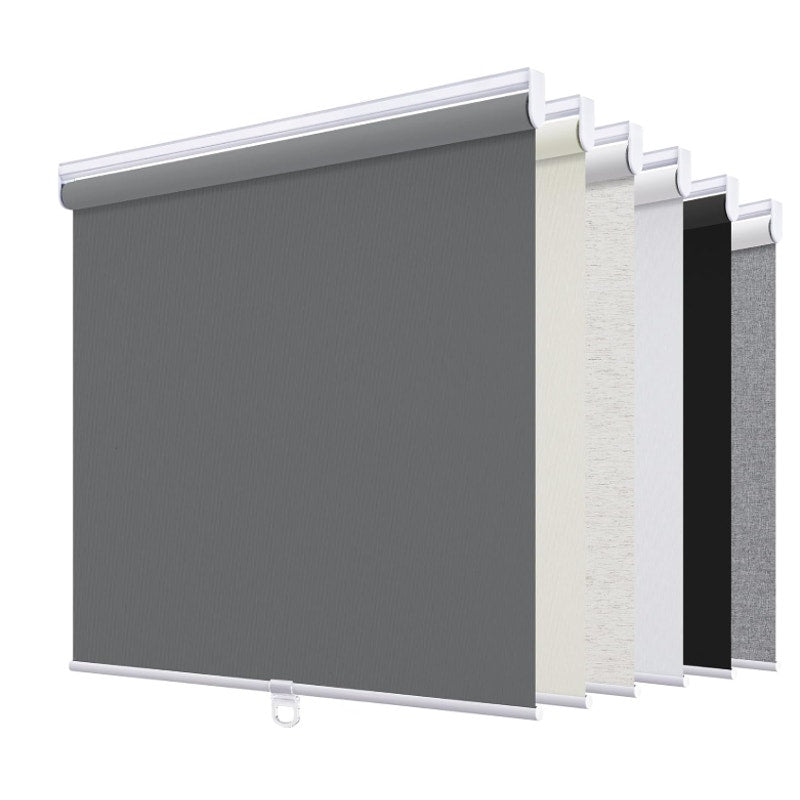 SUNOFF 35" W x 72" H, Grey Blackout Cordless Roller Shades Blinds