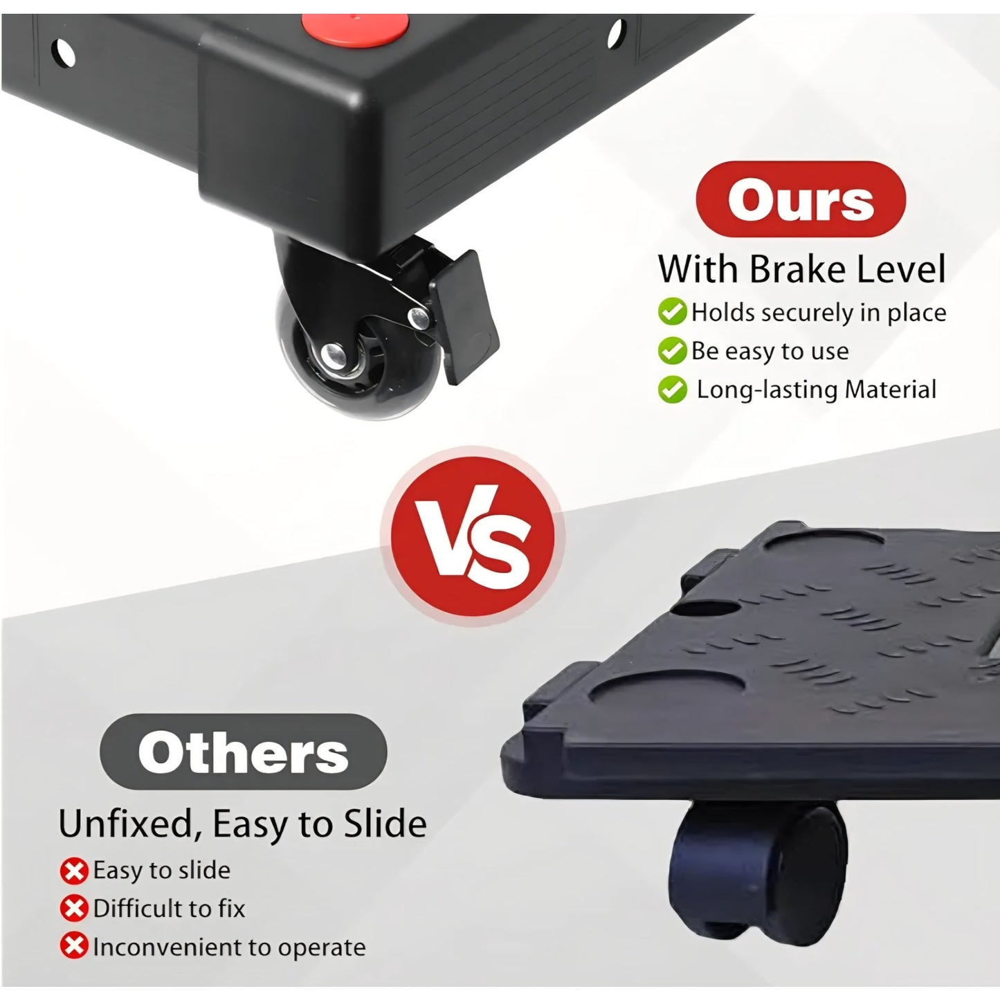 Furniture Dolly, Removable Furniture Movers, Moving Dolly with Wheels Luggage Cart Dolly Adjustable