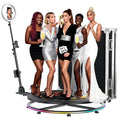 MWE 360 Photo Booth Machine for Parties with Flight Case,RGB Strip Light
