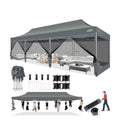 COBIZI 10x30 Canopy Tent, Heavy Duty Pop up Canopy with Sidewalls, Waterproof Easy Setup Canopy
