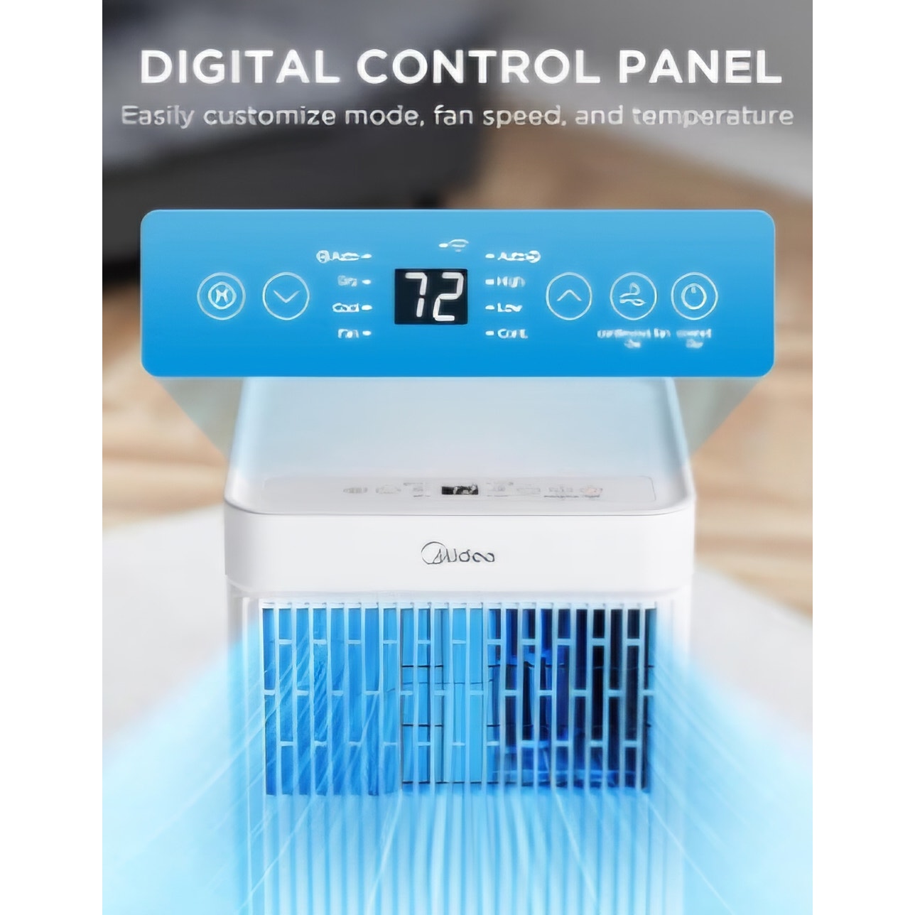 Midea 10,000 BTU ASHRAE (7,100 BTU SACC) Portable Air Conditioner Smart Control up to 300 Sq. Ft