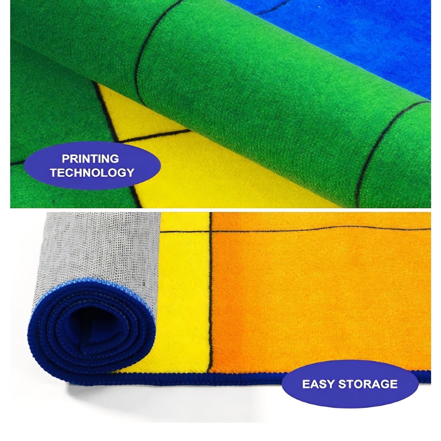 Elementary Classroom Rugs for Kids, Washable Kids Rugs for Playroom School, 6'x9'(Seats-20)