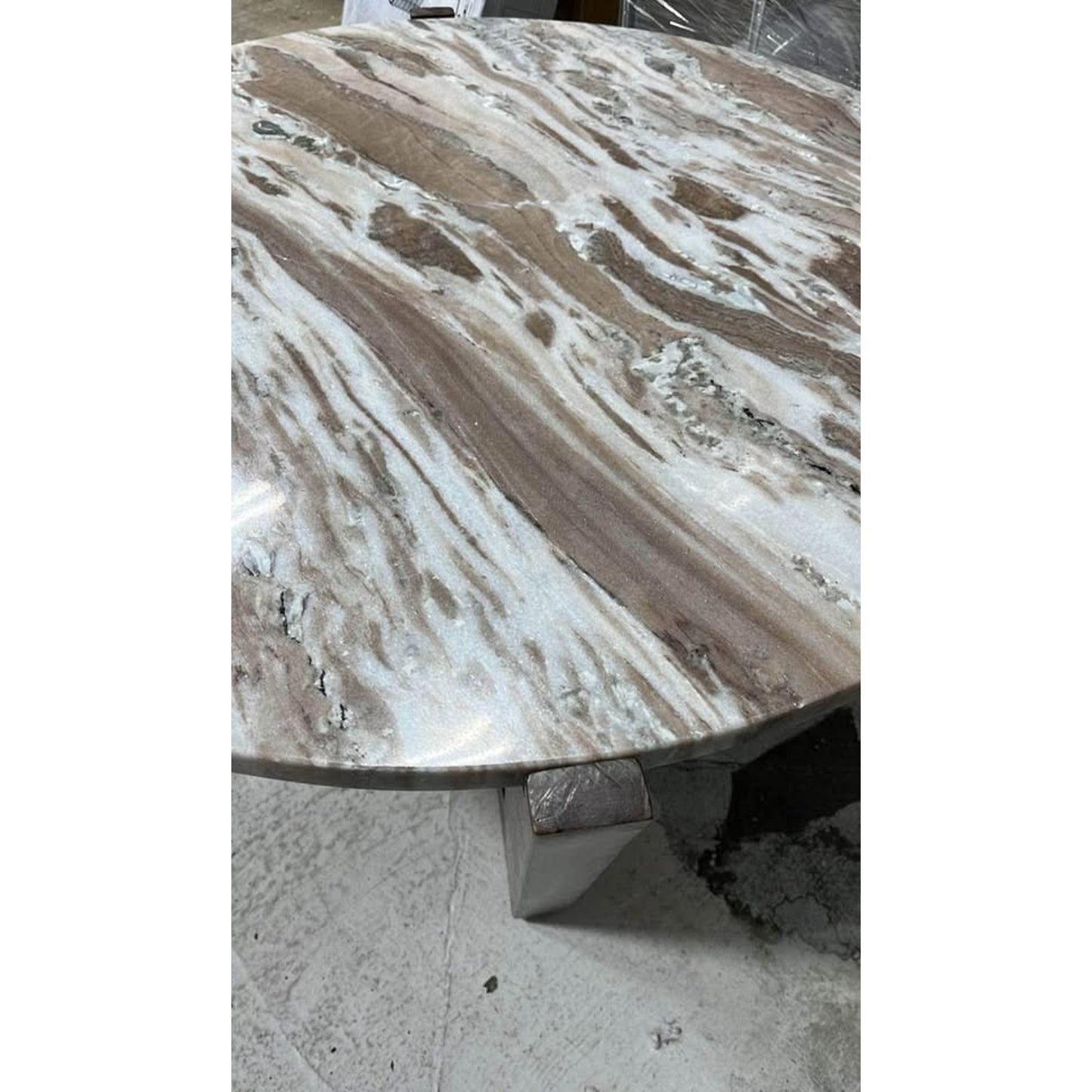 Signature Design by Ashley Tanidore Casual Solid Mango Wood Coffee Table with Marble Top, Dark Brown