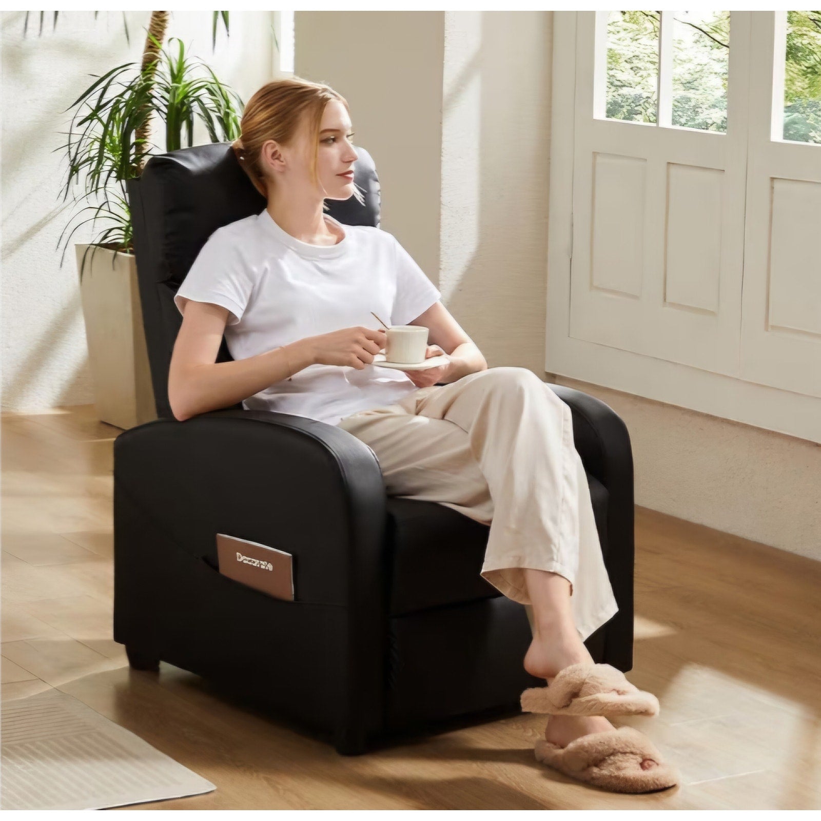 Sweetcrispy Massage Recliner Chair for Adults, Adjustable Home Theater Seating with Lumbar