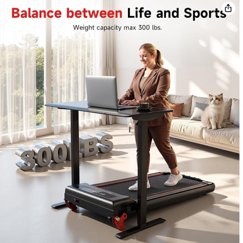 RHYTHM FUN 13% Incline Walking Pad Treadmill with Handles, 6.2MPH, Foldable