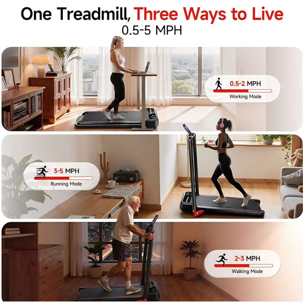 Treadmill with Incline, Walking Pad with Handle Bar,300lbs Walking Pad with APP