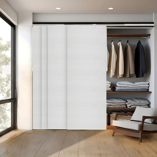 CHICOLOGY Blinds for Sliding Glass Doors ,Skyrise White (Light Filtering) W:46-86 x H: 0-96 inch