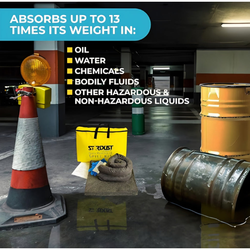 Stardust Spill Products Universal Spill Kit –OSHA Compliant Solution forEmergency Response Chemical