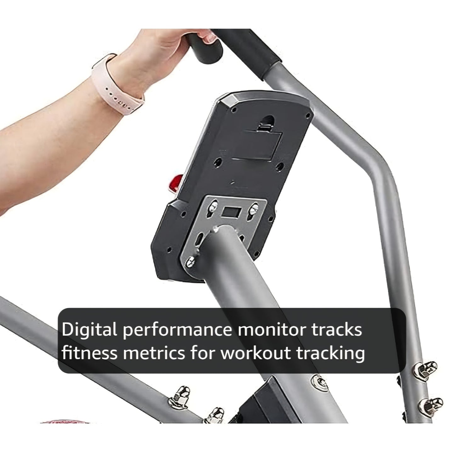 Sunny Health & Fitness Smart Recumbent Bike, Full-Body Home Training with Arm/Leg Exercisers,