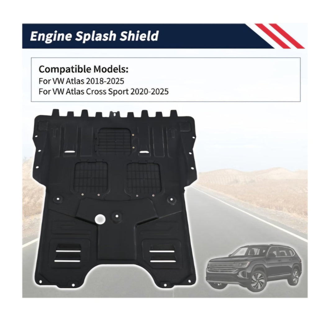 Engine Splash Shield Guard for VW Atlas 2018-2025 / Cross Sport 2020-2025 - Heavy-Duty PVC