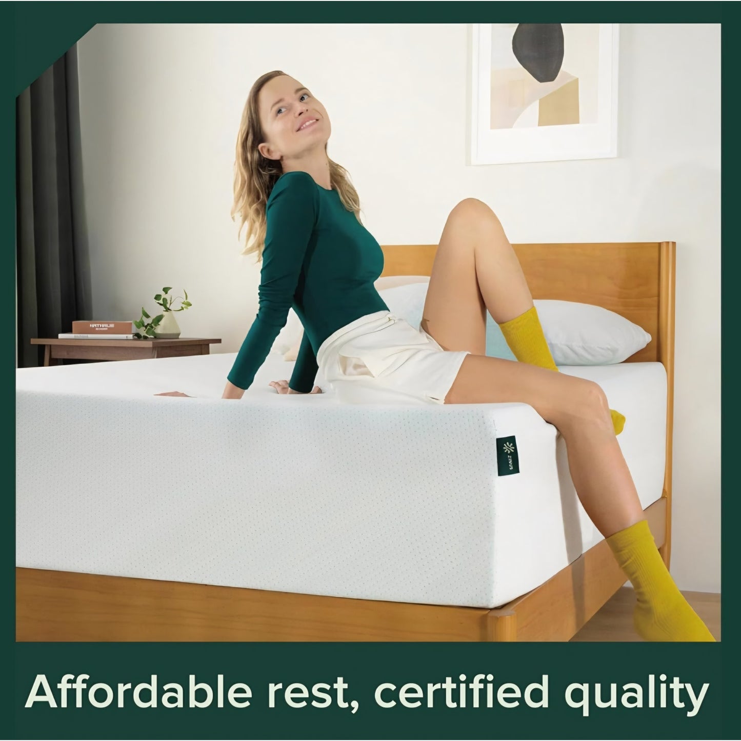 ZINUS 12 Inch Green Tea Memory Foam Mattress [New Version], Full, Fiberglass free, Medium Firm Feel