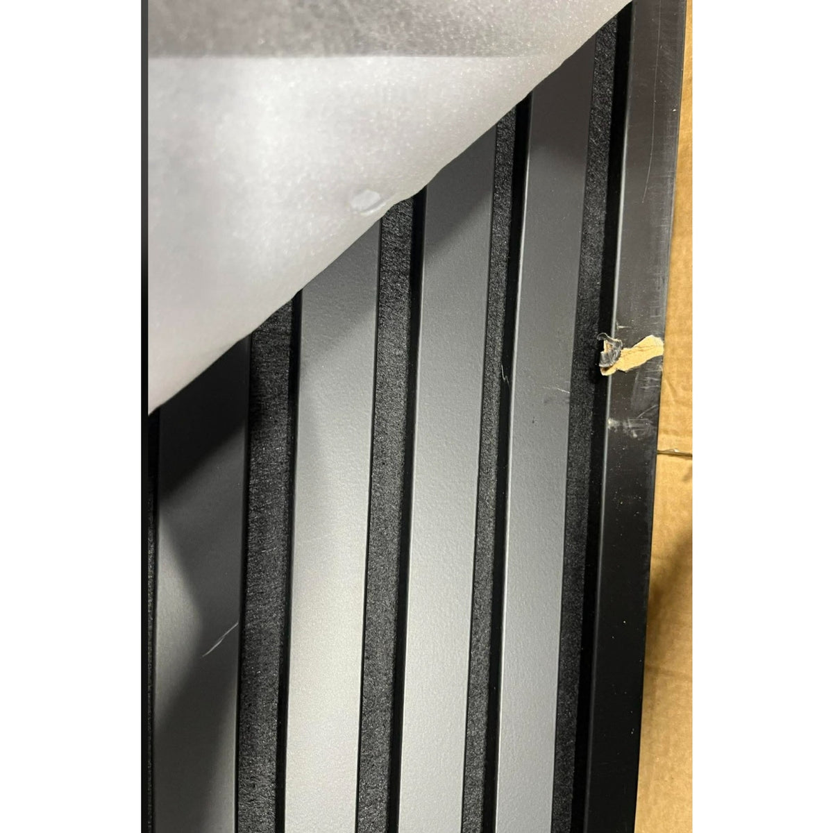 RITOLLO Wood Slat Panels for Wall 2-Piece 94.5"×11" Matte Black