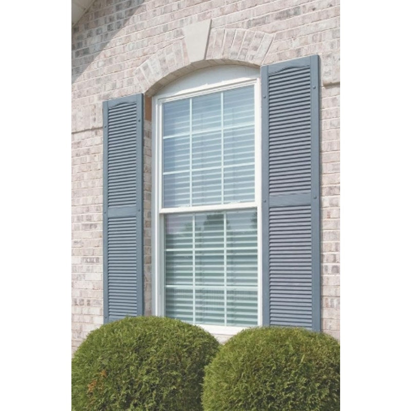 Mid America Open Louver 14.5 Inch Vinyl Shutters (1 Pair) - 14.5 x 72 Black