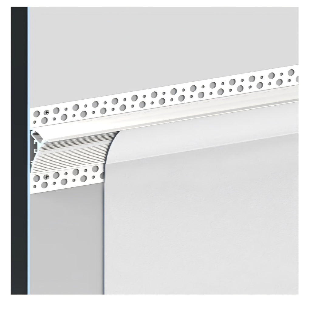 4Pack 6.6ft/2M Wall Washer LED Strip Light Diffuser Aluminum Channel, Trimless Recessed Wall Alumin