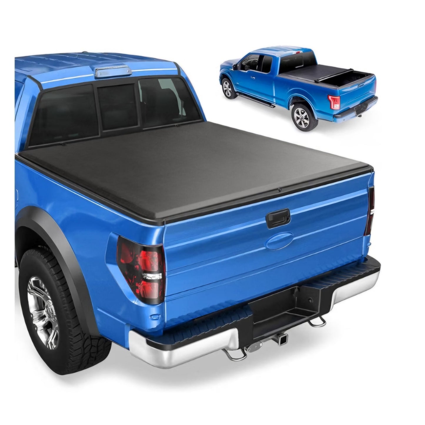 Soft Roll-up 8ft Truck Bed Tonneau Cover for Ford F-250 & F-350 Super Duty 1999-2016, F-450