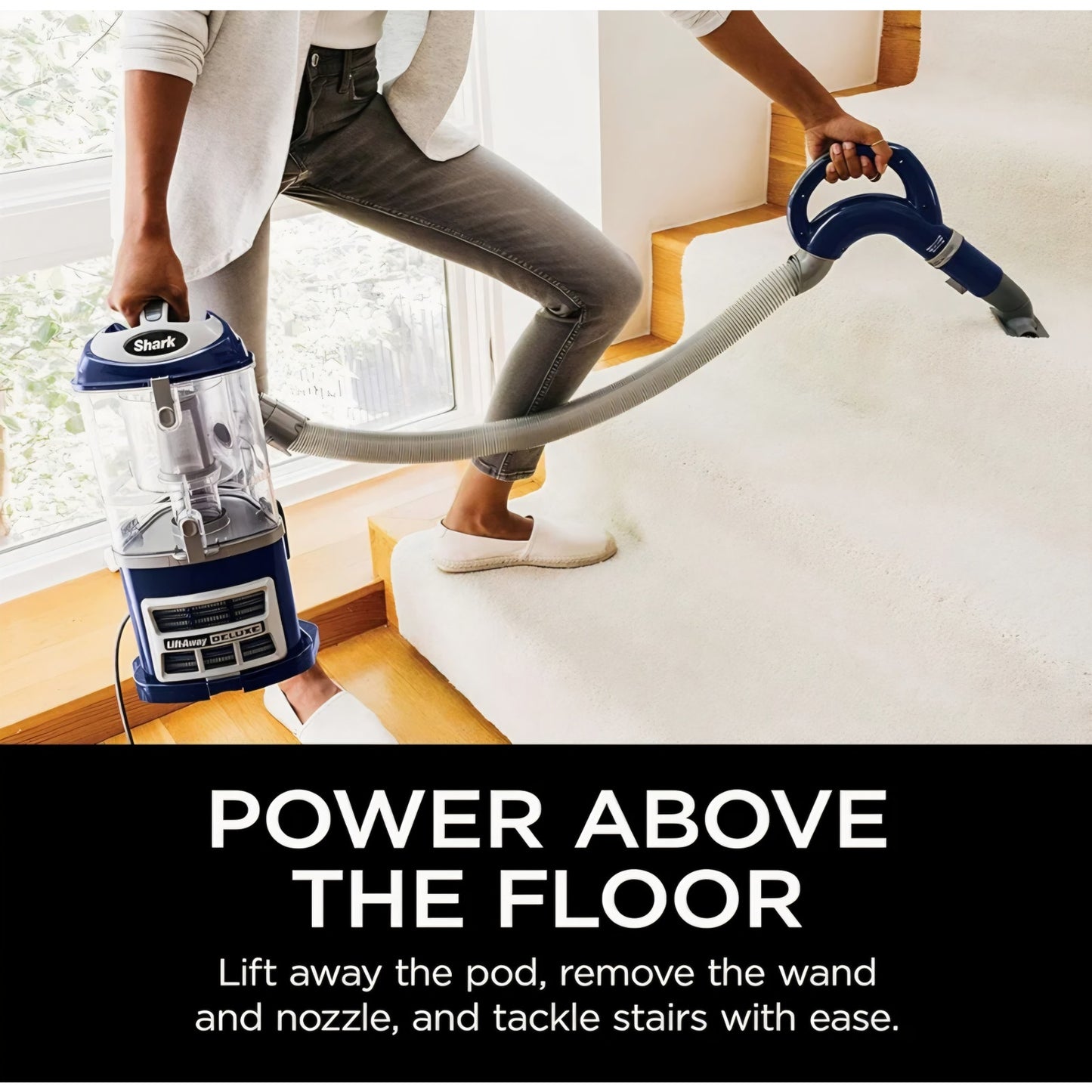 Shark Upright Vacuum, Navigator Lift-Away Deluxe with Large Dust Cup Capacity, HEPA Filter, Swivel