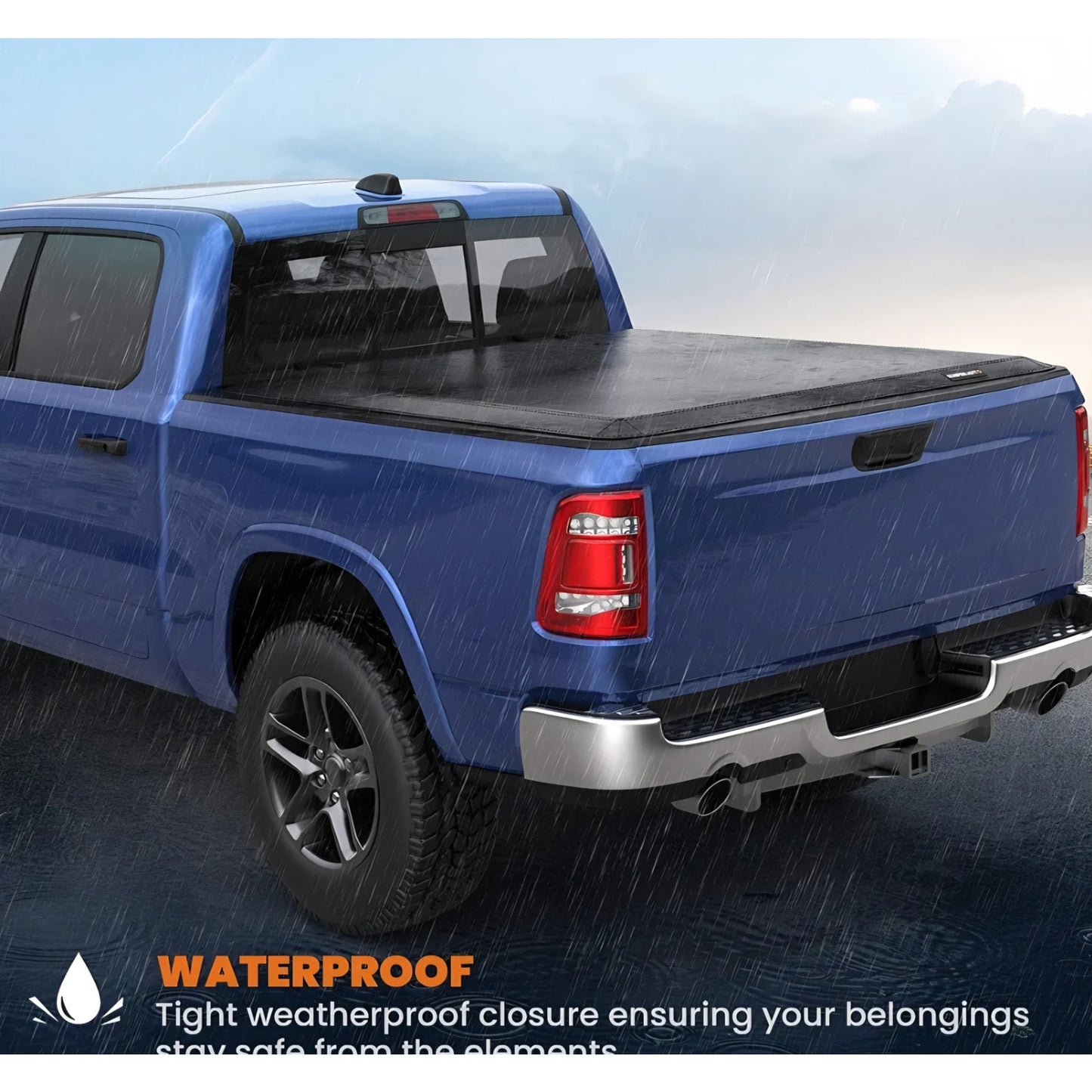Soft Quad-fold Truck Bed Tonneau Cover Compatible for 2009-2025 Dodge Ram 1500 (Incl. 2019-2024