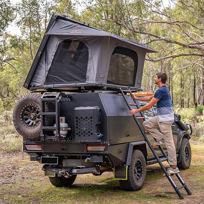 SanHima Rooftop Tent Hard Shell-Hotham Side Overland Al. Roof Top Tent, 81"x60"x49"
