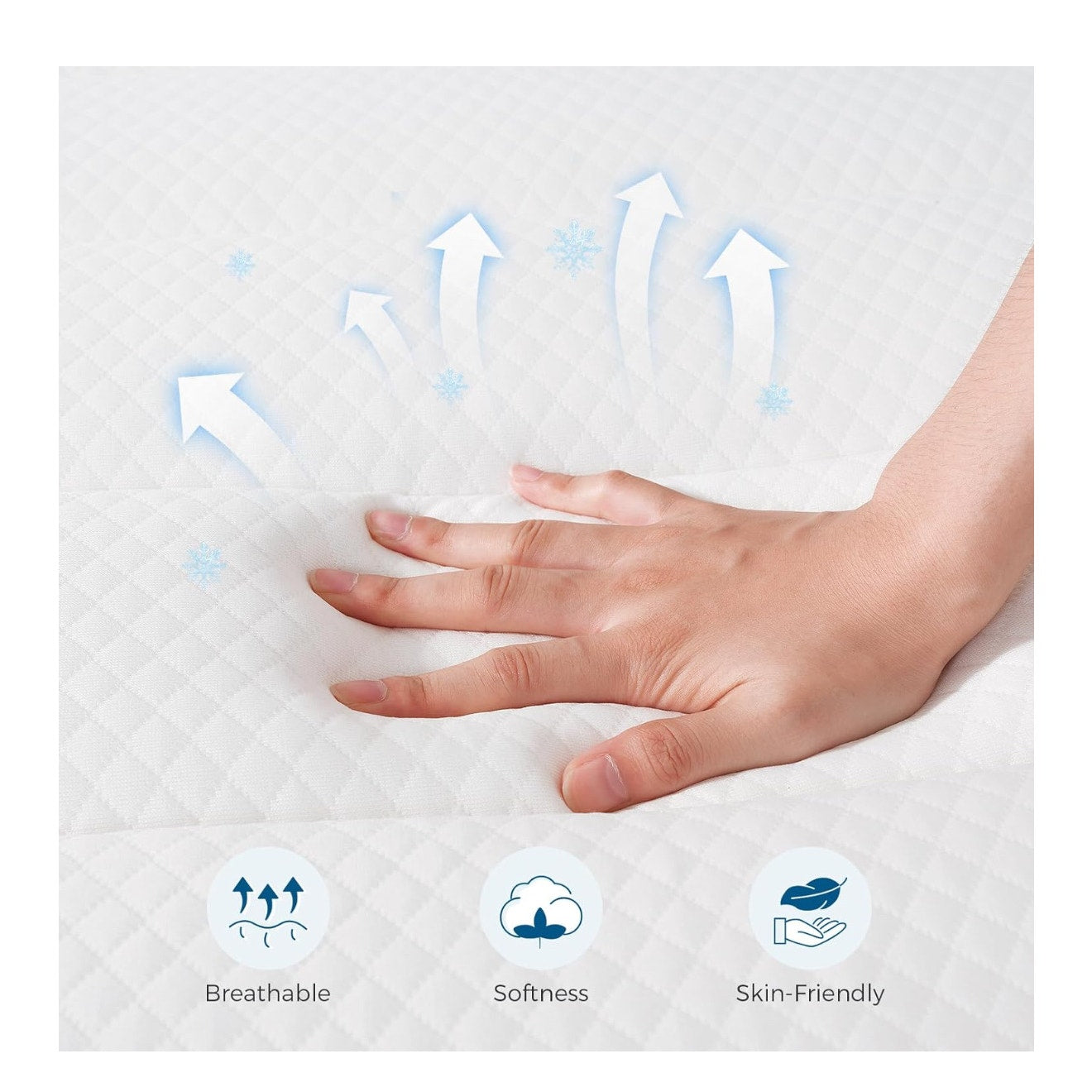 Inofia 12 Inch Twin Mattress with Memory Foam Cervical Neck Pillow Included, Medium Firm