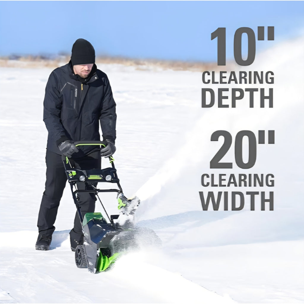Greenworks 80V (75+ Compatible Tools) 20” Brushless Cordless Snow Blower, 2.0Ah Battery and Charger
