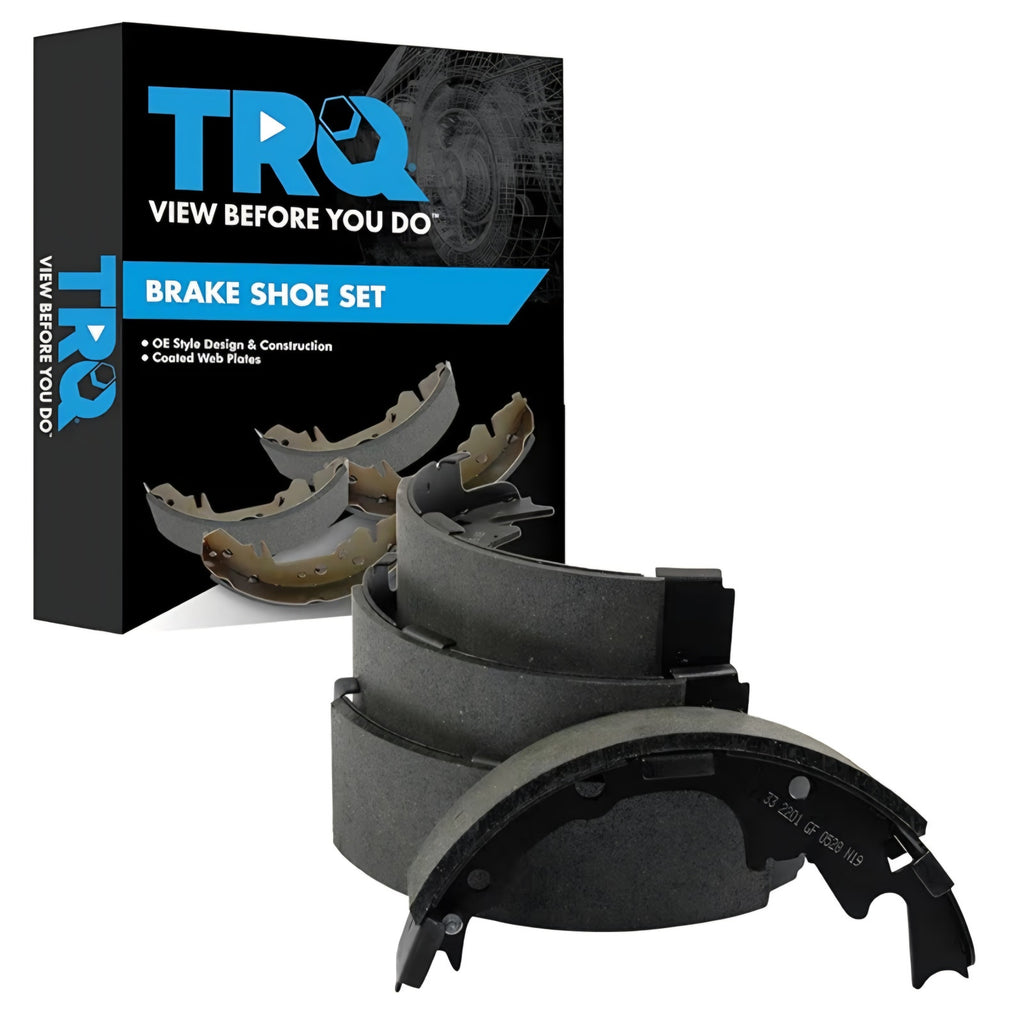 TRQ Rear Brake Shoes Compatible with 2001-2006 Jeep Wrangler