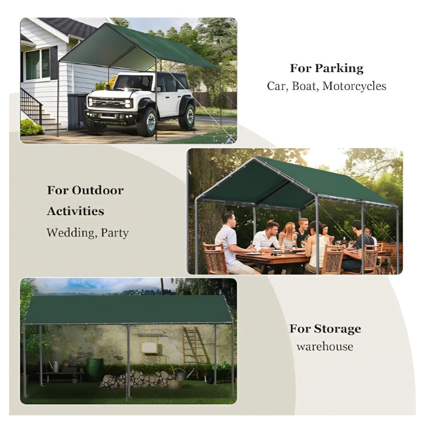 Carport, 12x20ft Heavy Duty Portable Garage, Car Port with Storage Shed, Car Canopy Car Tent with