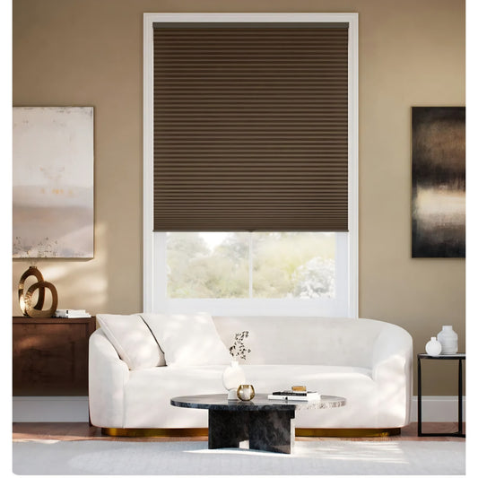 Cordless Honey comb Blackout Blinds  Cellular Shades Brown Doble Cell, Single Cell 24¨w x 72 H