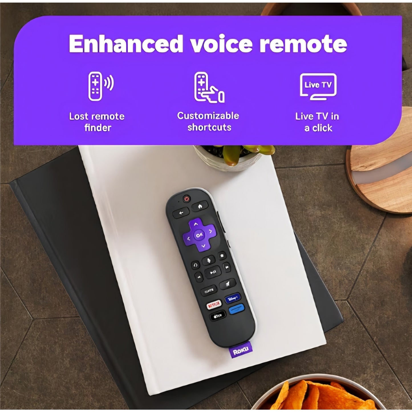 Roku Smart TV 2025 – 65-Inch Select Series, 4K HDR TV – RokuTV with Enhanced Voice Remote