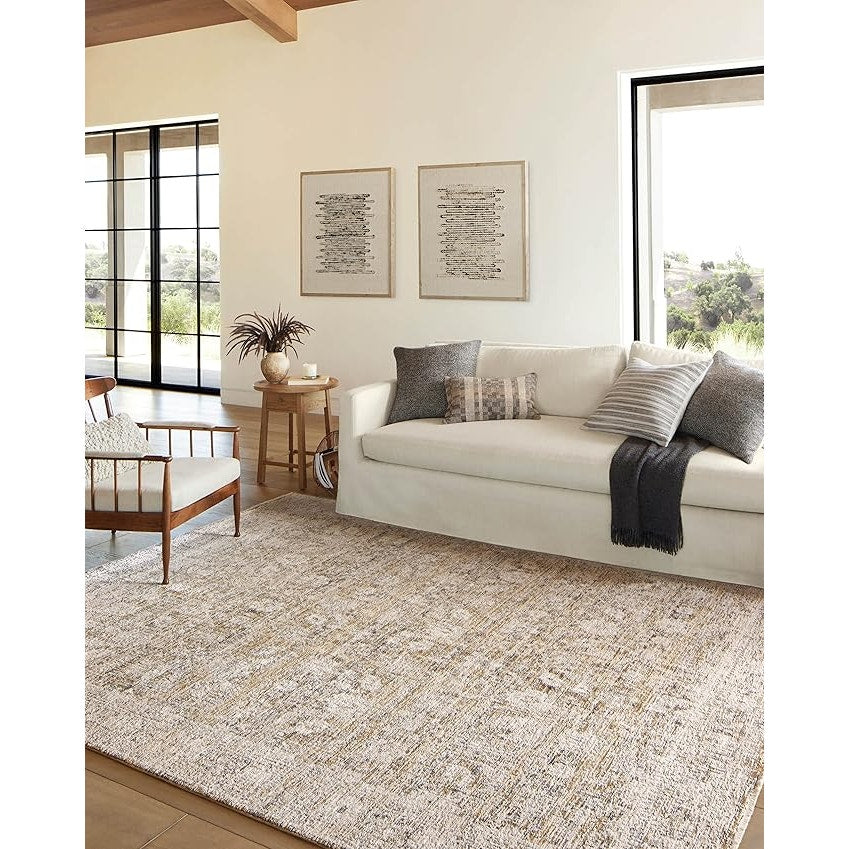 Loloi Amber Lewis Alie, Gold/Beige 9'-6'' x 13'-1'', .13'' Pile Height, Area Rug (Rectangular)