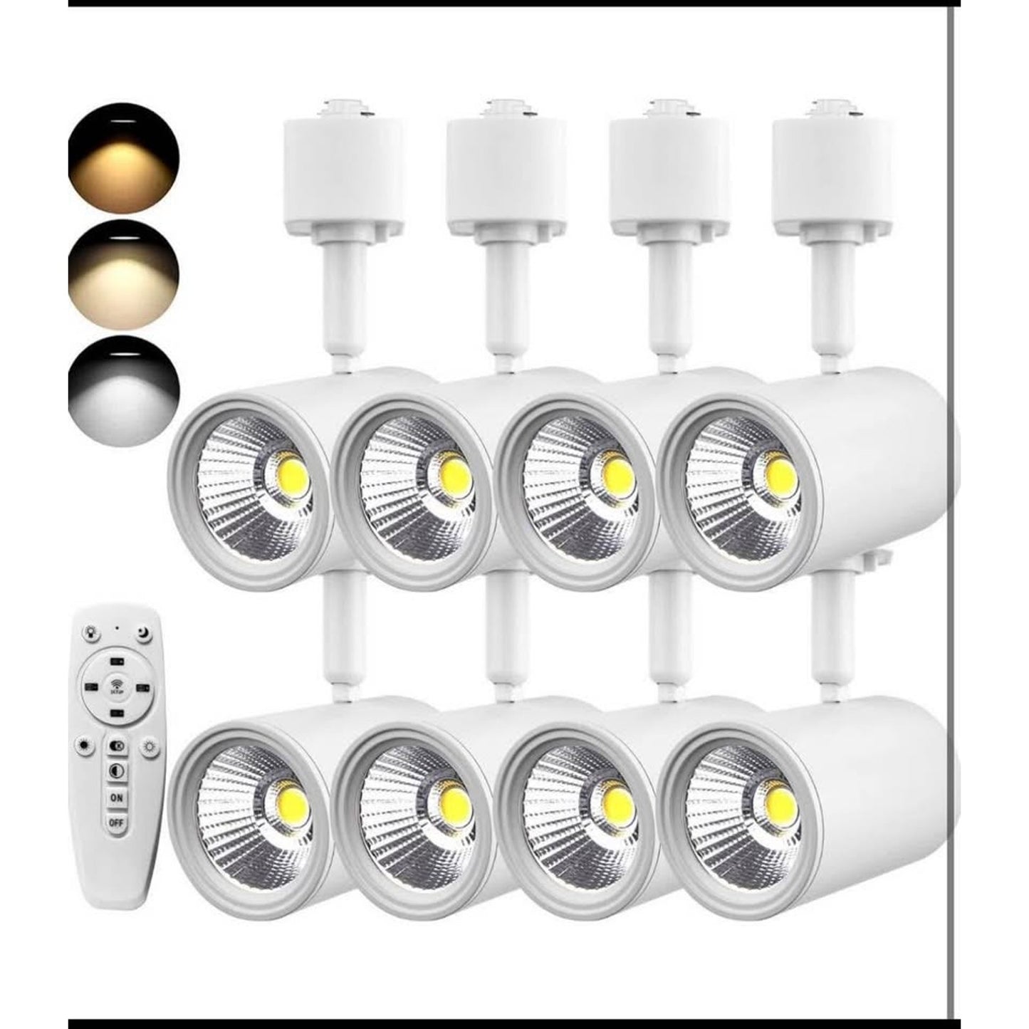 10W H Type Track Lighting Heads Can fine Control 2700K-6500K Stepless Dimming Led Track Lighting Fix