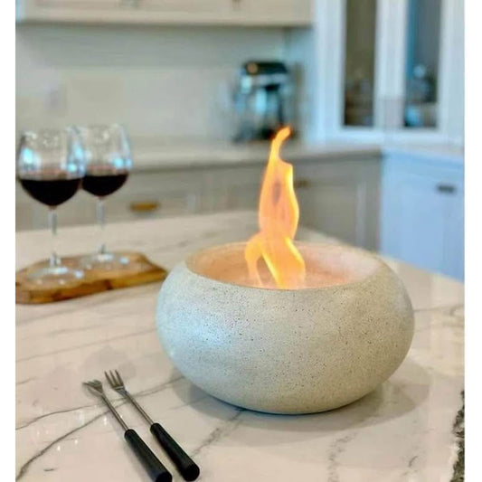 $40 obo XL Portable Table Top Fire Pit - Durable, Concrete Indoor Fire Pit Tabletop, Smokeless Mini