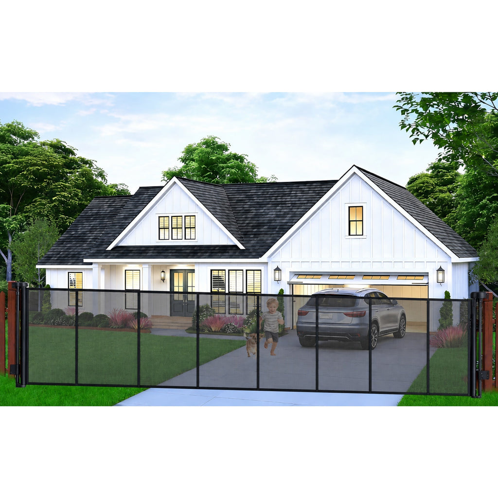 280'' Extra Wide Retractable Baby Gates for Large Opening, 52" Tall Retractable Dog Pet Gate