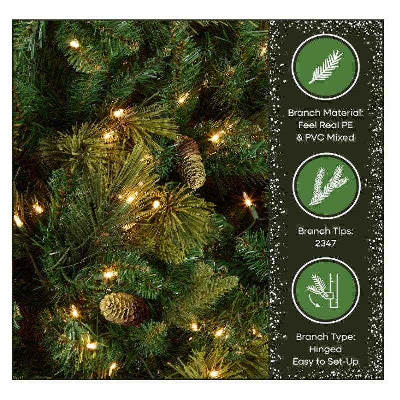 National Tree Company 9ft Pre-Lit Carolina Pine Artificial Christmas Tree