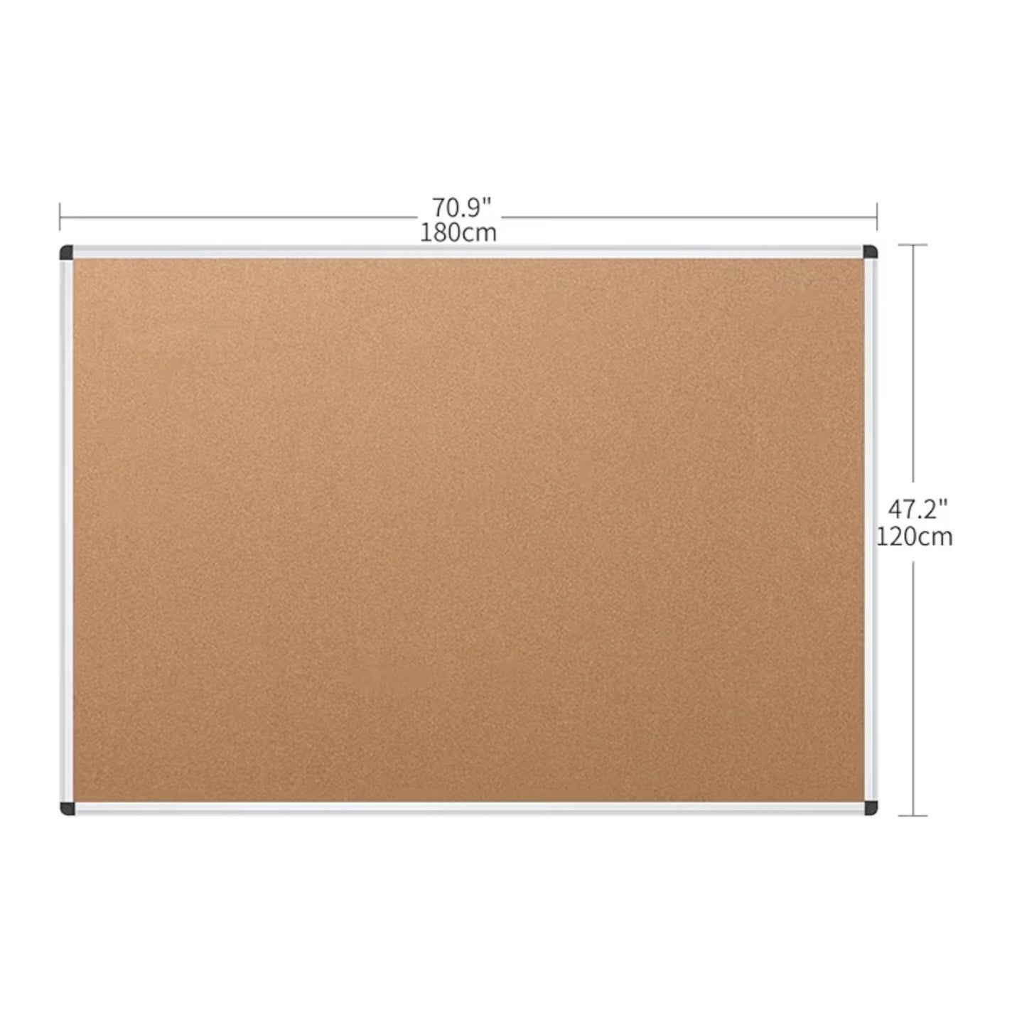 VIZ-PRO Large Cork Bulletin Board, 72 X 48 Inches, Wall-Mounted