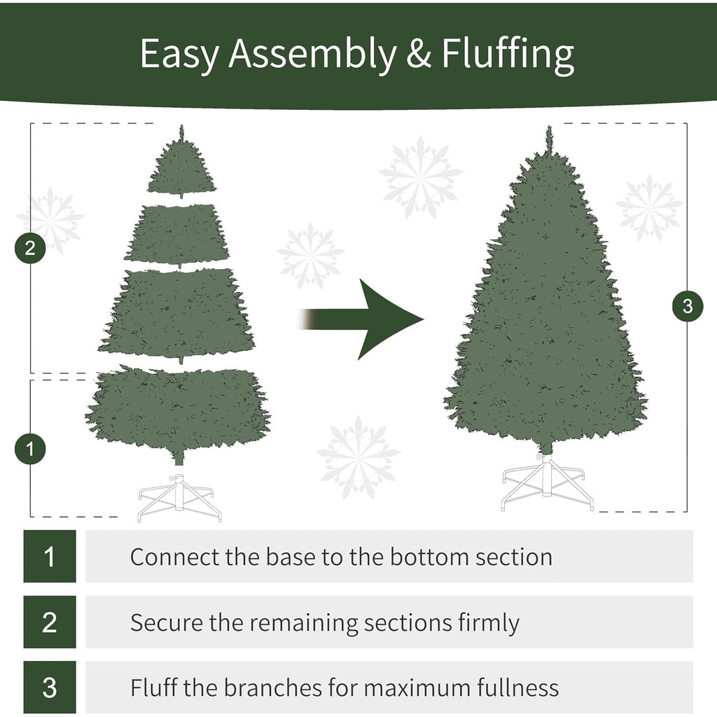 Puleo International 12ft Pre-Lit Slim Fraser Fir Christmas Tree, 3903 Realistic Dense Branch Tips.