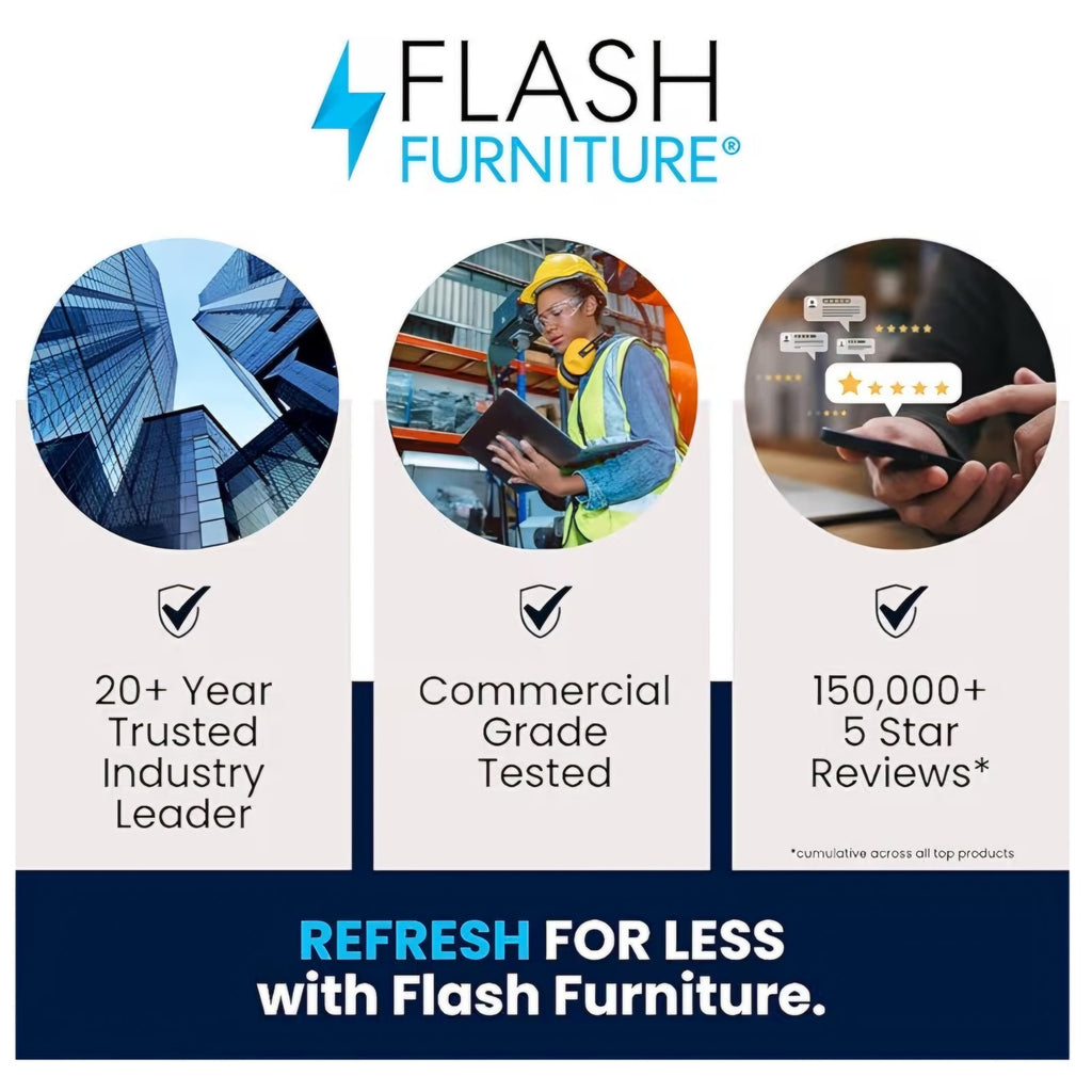 Flash Furniture Glenbrook 36" Square Table Top with Black or Mahogany Reversible Laminate Top