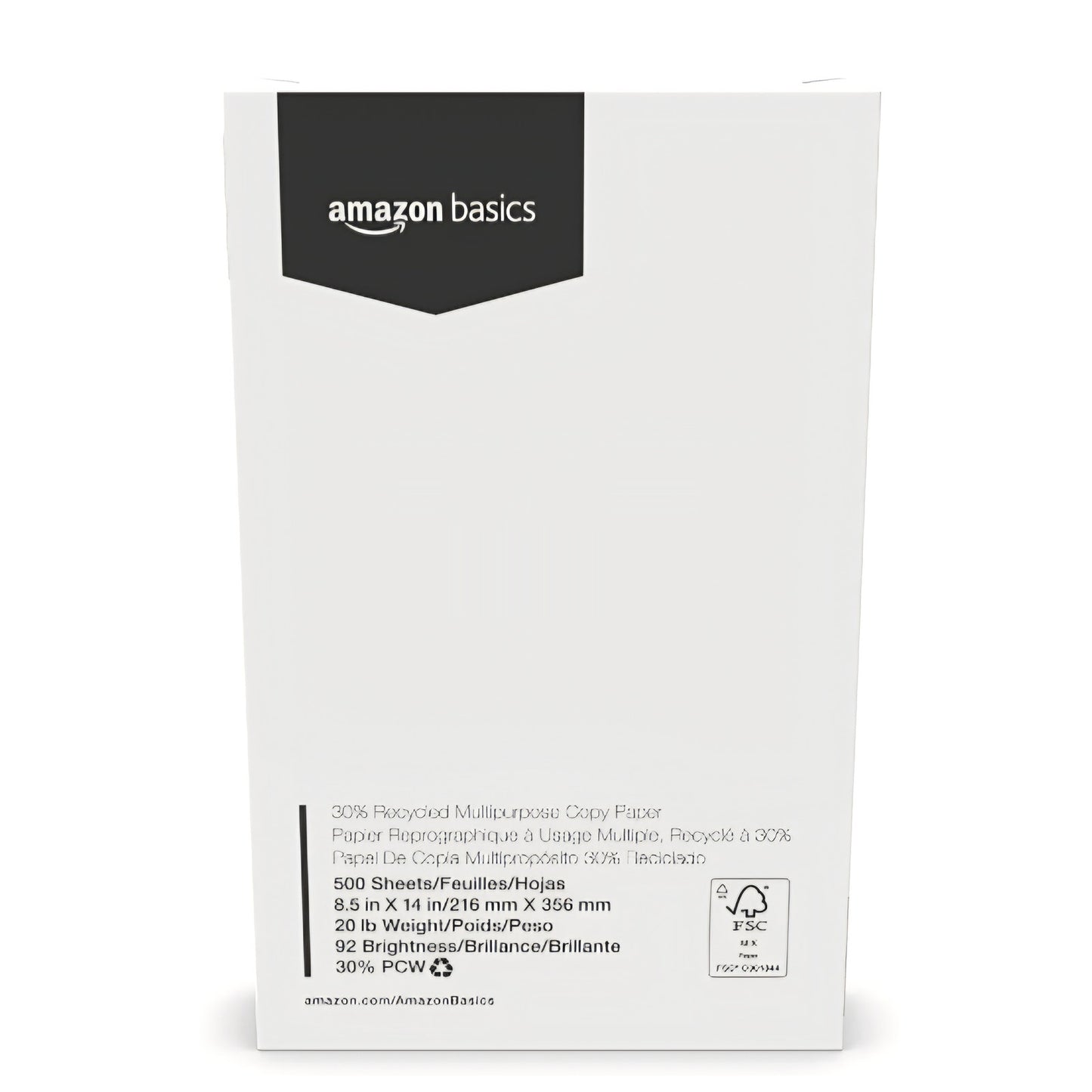 30% Recycled Multipurpose Copy Printer Paper, 8.5 x 14 Inches, 20 lb, 10 Ream