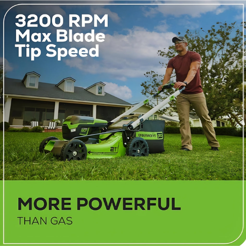 Cordless Lawn Mower, 2 x 4.0Ah Batteries (3/4 Acre, Rapid Charger, 4-in-1, LED Lights, IPX4)