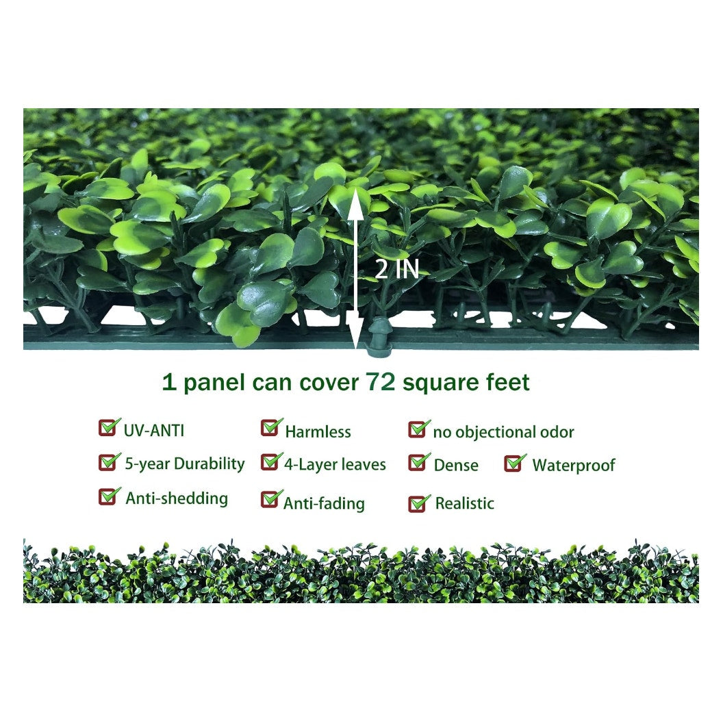 ODTORY Artificial Ivy Privacy Fence Wall Screen: 6FT X 12FT (72 sqft)