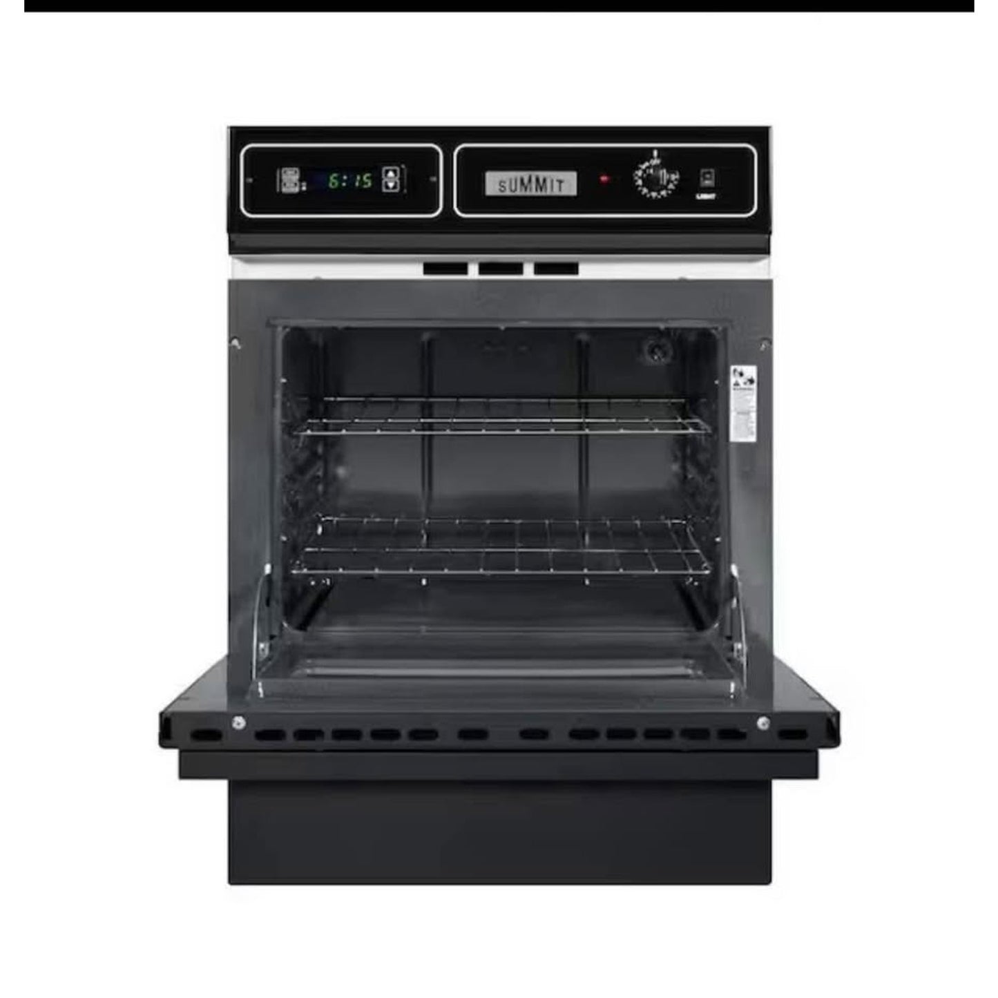 Summit Appliance 24 in. Single Gas Wall Oven in Black