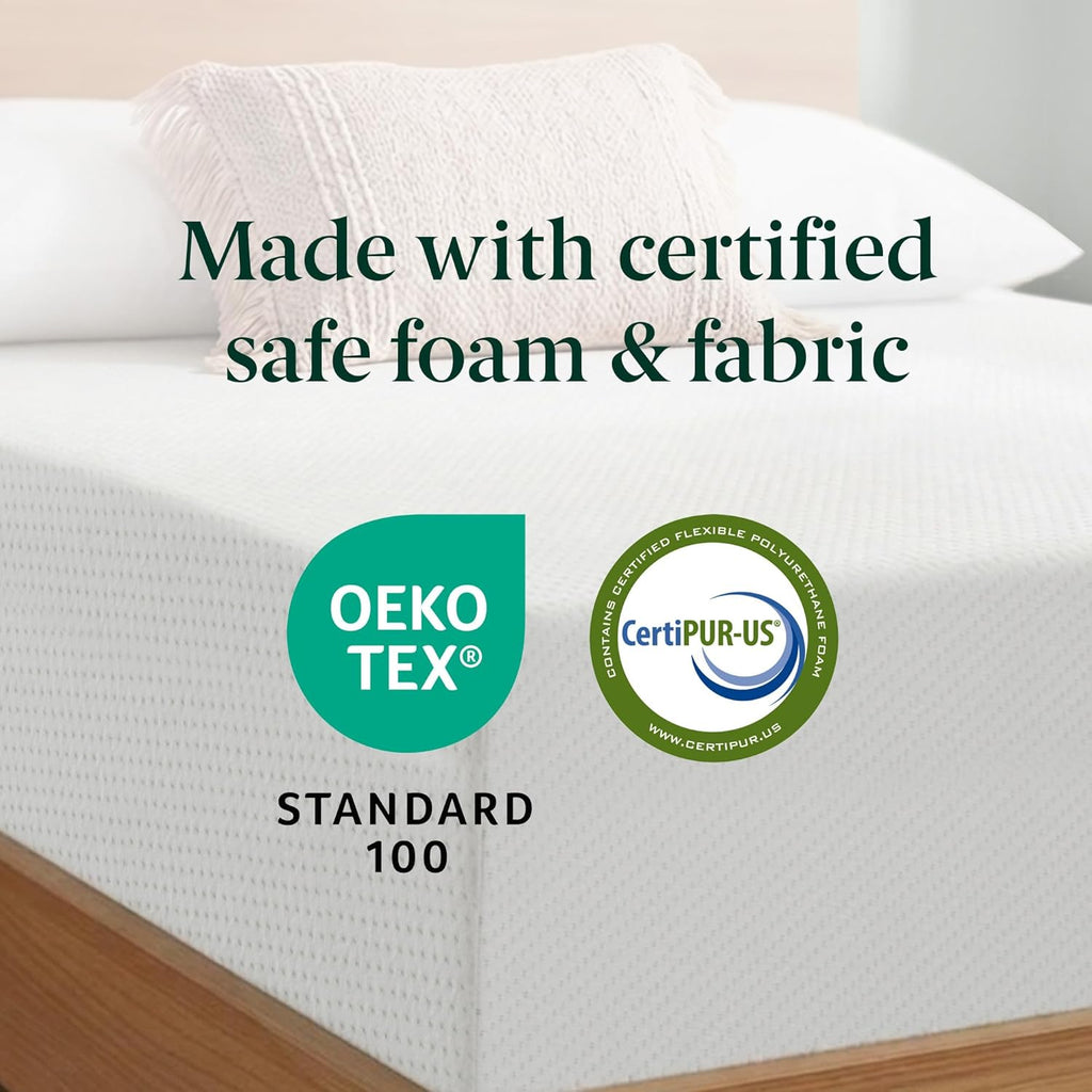 Full Zinus Green Tea Memory Foam Mattress 12 Inch CertiPUR-US & Oeko-TEX Certified Safe Materials