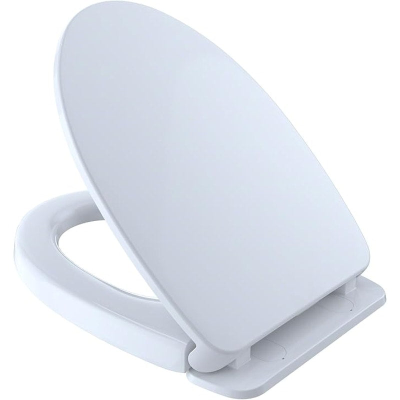 TOTO SoftClose Slow Close Elongated Toilet Seat and Lid, Cotton White - SS124#01. 	Polypropylene