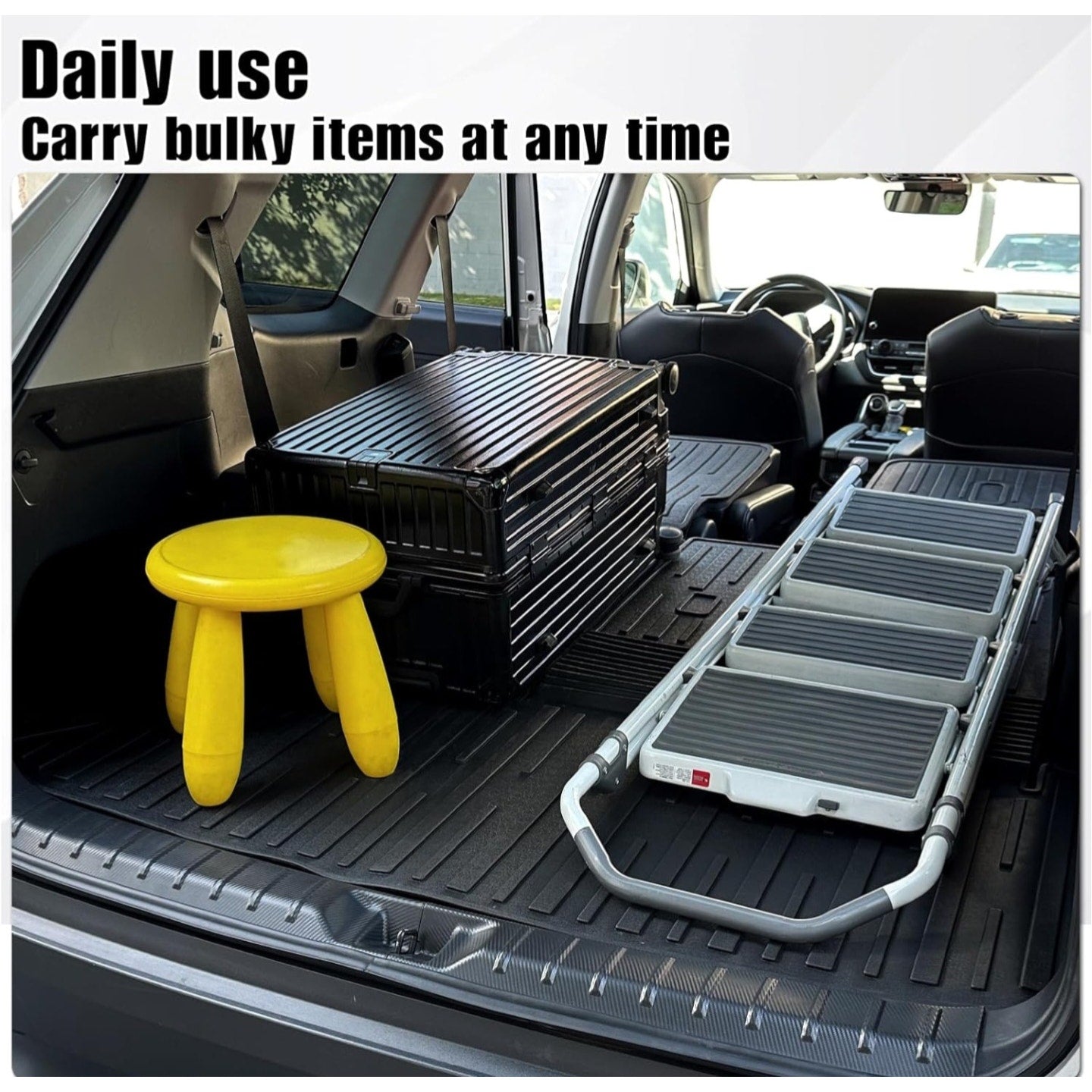 Cargo Mat with Backrest Mat 2-in-1 for 2024 2025 Toyota Grand Highlander Car Mat Accessories,